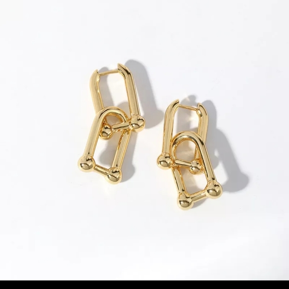 14k Chain Link Earrings - Picture 1 of 3